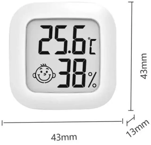 Alt view image 3 of 5 - Mini Thermometer Hygrometer Indoor Thermometer Room Temperature Gauge Monitor Meter with Smiley design