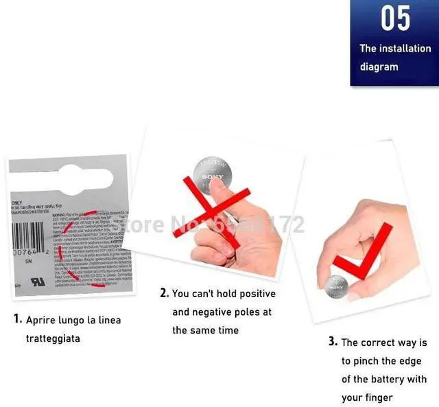 Alt view image 6 of 6 - 25Pcs/Lot SONY LONG LASTING AG1 364 LR621 164 531 SR60 SR621SW 1.55V Watch Battery Button Coin Cell Brand