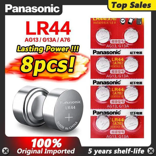 Main image of lr44 Lithium Coin Batteries A76 AG13 8pcs 1.5V Button Cell Battery G13A LR44 LR1154 357A SR44