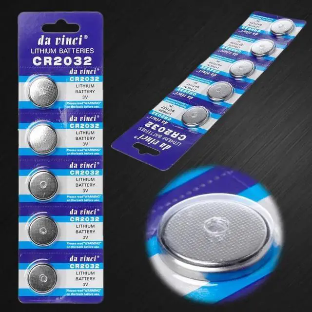Alt view image 2 of 6 - 5PCS Button Battery 3V CR2032 BR2032 DL2032 ECR2032 Cell Coin Lithium Li-ion Batteries Watch Computer LED Light Electronic Toy