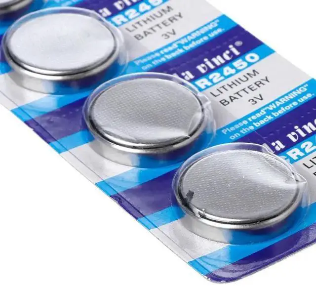 Alt view image 6 of 6 - 5PCS Button Battery CR2450 Electronic Lithium Coin Cell Batteries 3V KCR2450 5029LC LM2450 Watch Toy Remote