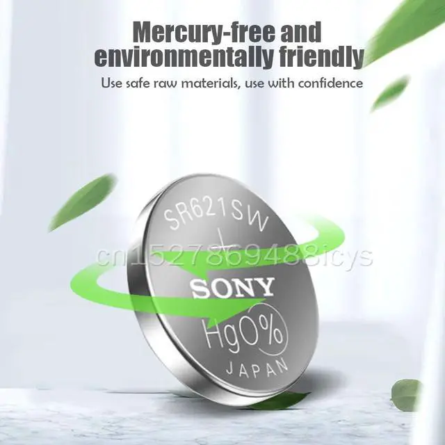 Alt view image 6 of 6 - 5PCS Sony 364 SR621SW AG1 LR621 621 164 531 SR60 LR60 1.55V Silver Oxide Battery For Watch Toy Calculator Meter Button Cell Coin