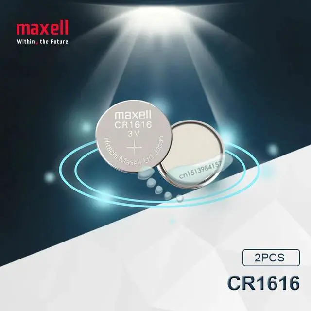 Main image of 2pc Maxell CR1616 DL1616 ECR1616 LM1616 1616 3V Lithium Batteries Cell Button Coin Battery