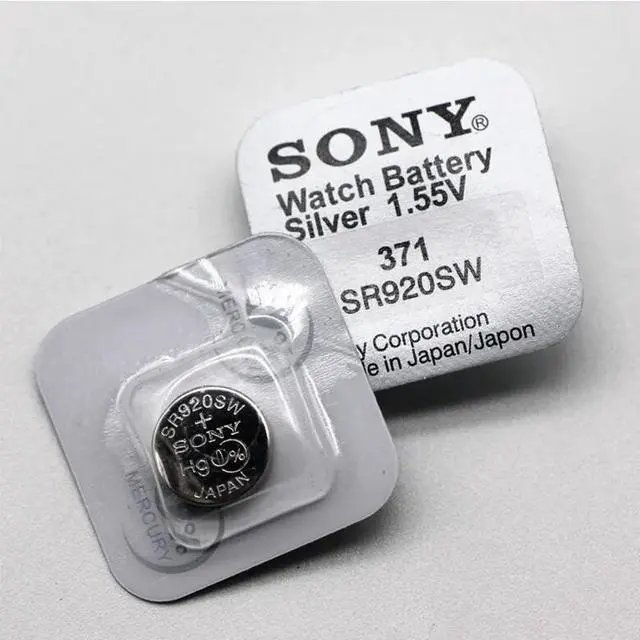 Alt view image 6 of 6 - 20PCS SONY 371 SR920SW 1.55V Silver Oxide Button Cell Battery 171 LR920 LR69 AG6 for Watch Toys Single grain packing