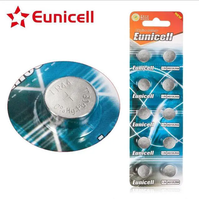 Alt view image 2 of 6 - EUNICELL 20pcs 2020  155mAh 1.5V AG13 LR44 Watch Clock Toys Button Batteries Pilas GP76 L1154 LR1154 SR1154 SR44 SR44SW SR44W