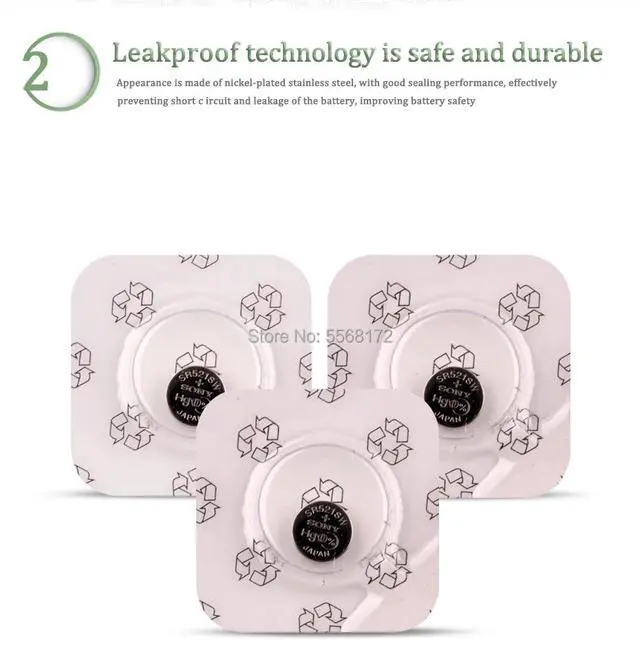 Alt view image 2 of 6 - 3PCS sony 379 Battery AG0 LR521 521 1.55V sr521sw CX63 Single grain packing Watch Button Cell Battery Toys Remote Coin Battery