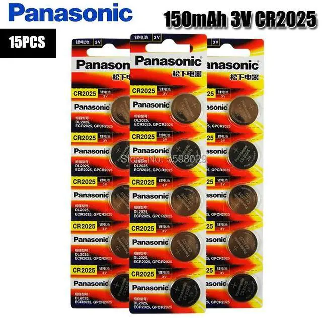 Main image of 15pc brand  battery for  cr2025 3v button cell coin batteries for watch computer cr 2025 For Toys