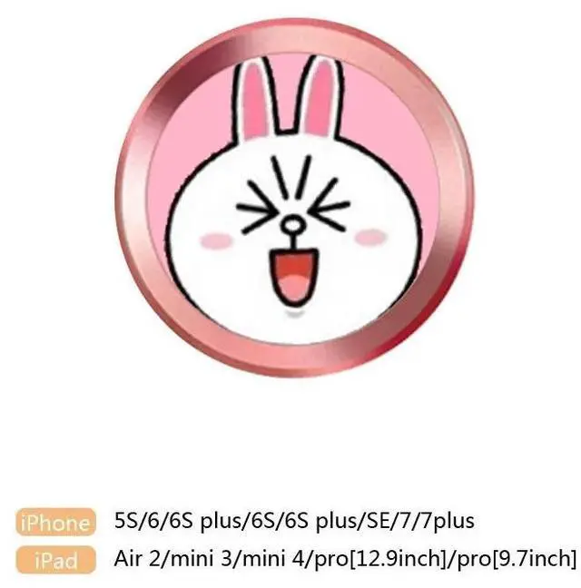 Alt view image 2 of 6 - Cute Cartoon Touch ID Home Button Sticker For iPhone 5 5S SE 6 6S 6 Plus 7 8 Plus Ipad air 2 Fingerprint Identification Sticker