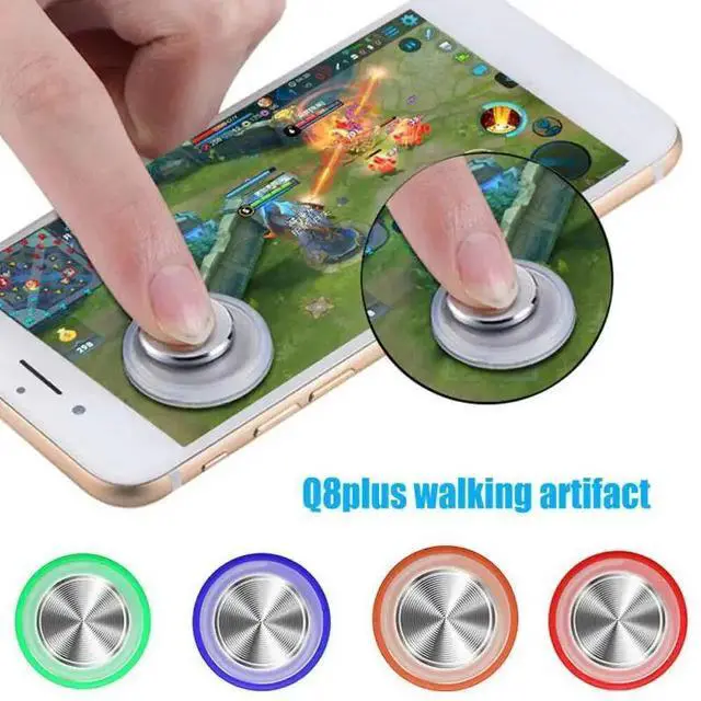 Main image of Round Video Game Controller For Mobile Phone Android Iphone Tablet Rocker Metal Button Controller For PUBG With Suction Cup