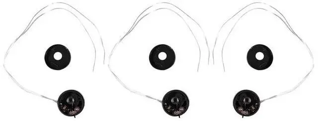 Main image of 3 x Black Wire Lead CR 2032 Button Battery Button Battery Holder Case