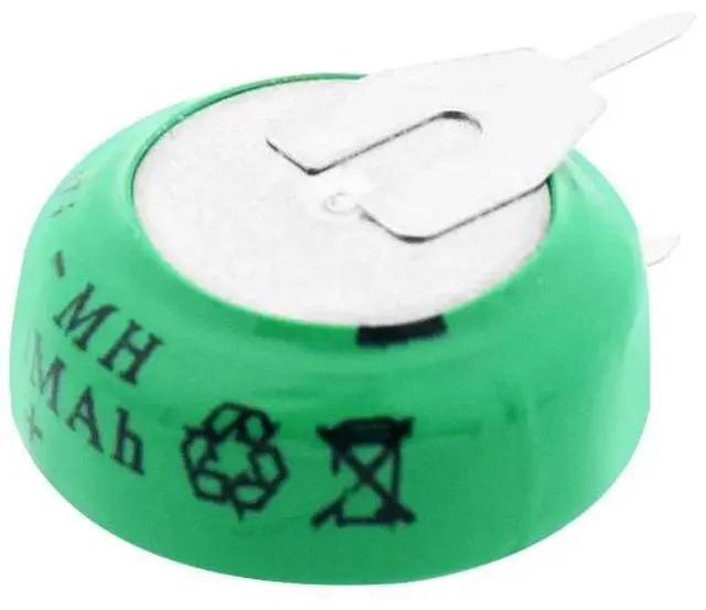 Alt view image 6 of 6 - 1.2 Volt 80mAh Ni-MH Button Coin Cell Battery Rechargeable Li-Po Lithium Li-polymer Batteries With Solder Pins for watch toy