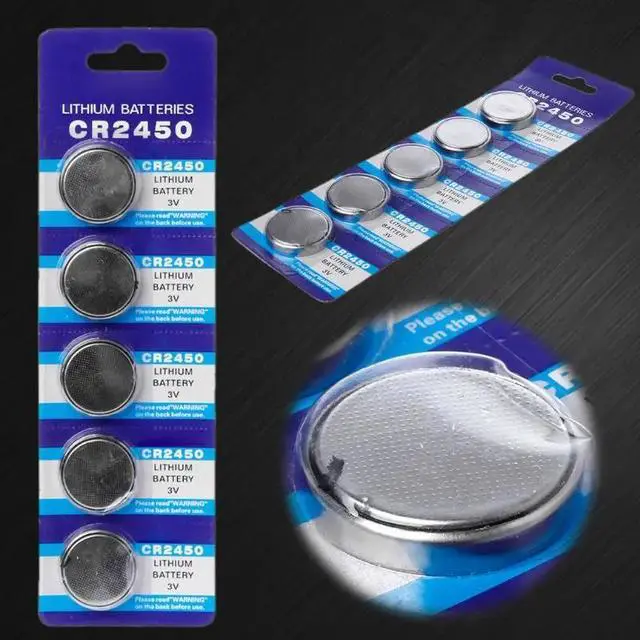 Alt view image 3 of 6 - 5PCS Button Battery CR2450 Electronic Lithium Coin Cell Batteries 3V KCR2450 5029LC LM2450 Watch Toy Remote