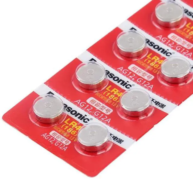 Alt view image 6 of 6 - AG12 Battery LR1144 LR43 Coin Button Cells 1.5V Alkaline For Watch Toys digital camera camcorder PDA MP3 player 10Pcs
