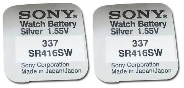 Alt view image 2 of 6 - 5PCS/lot For SONY 337 SR416SW 1.55V Silver Oxide Button Cell Battery LR416 337A AG6 for Watch Toys Single grain packing