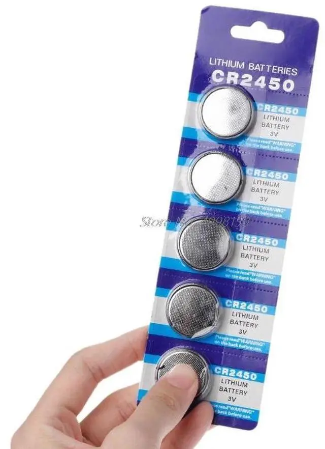 Alt view image 5 of 5 - 5PCS Button Battery CR2450 Electronic Lithium Coin Cell Batteries 3V KCR2450 5029LC LM2450 Watch Toy Remote Dropship