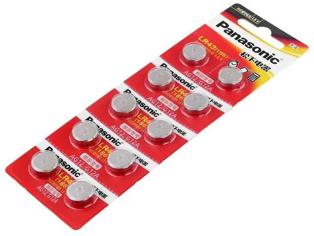 Alt view image 5 of 6 - AG12 Battery LR1144 LR43 Coin Button Cells 1.5V Alkaline For Watch Toys digital camera camcorder PDA MP3 player 10Pcs