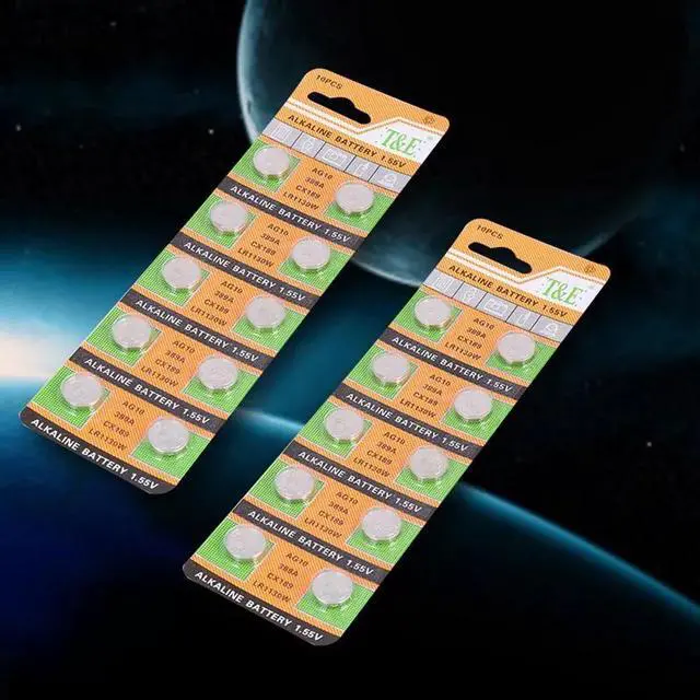 Alt view image 3 of 6 - 10PCS/LOT AG10 LR1130 LR1131 389 Button Battery Bicycle Valve Lamp Nozzle Lamp Universal Electronic Computer Battery