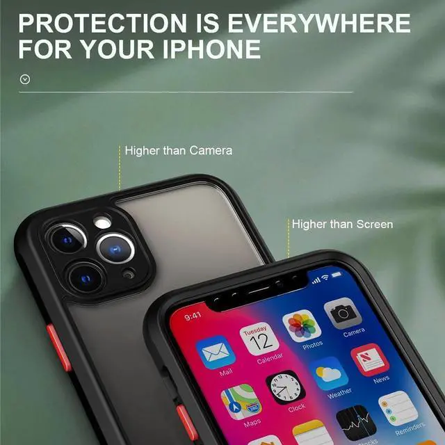 Alt view image 4 of 6 - Armor Transparent Shockproof Bumper Phone Case For iPhone SE 11 Pro Max X XR XS Max 7 8 Plus Camera Protection Acrylic+TPU Cover