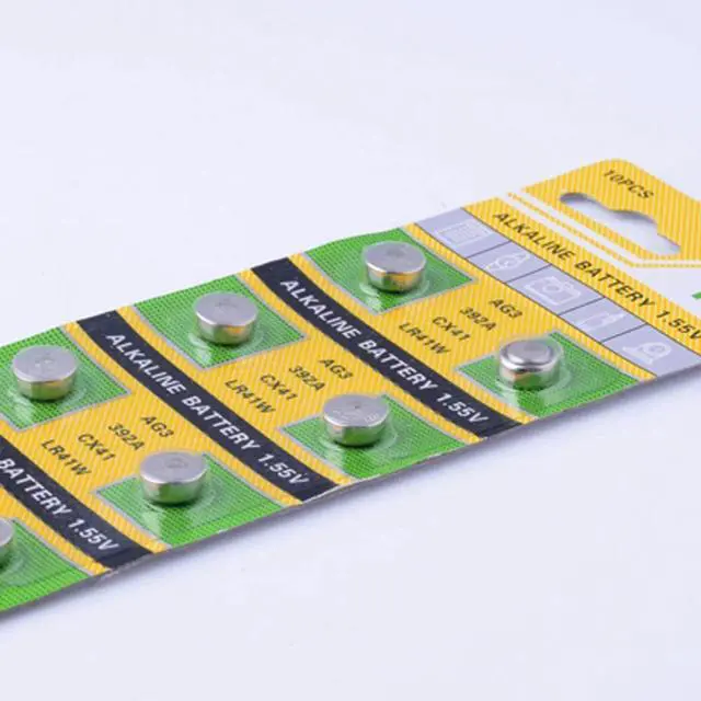 Alt view image 4 of 5 - 20PCS/lot AG3 392A L736 LR41 392 384 SR41SW CX41 192 button cell Coin Battery for watch ,20pcs 1.55V AG3 Alkaline Battery