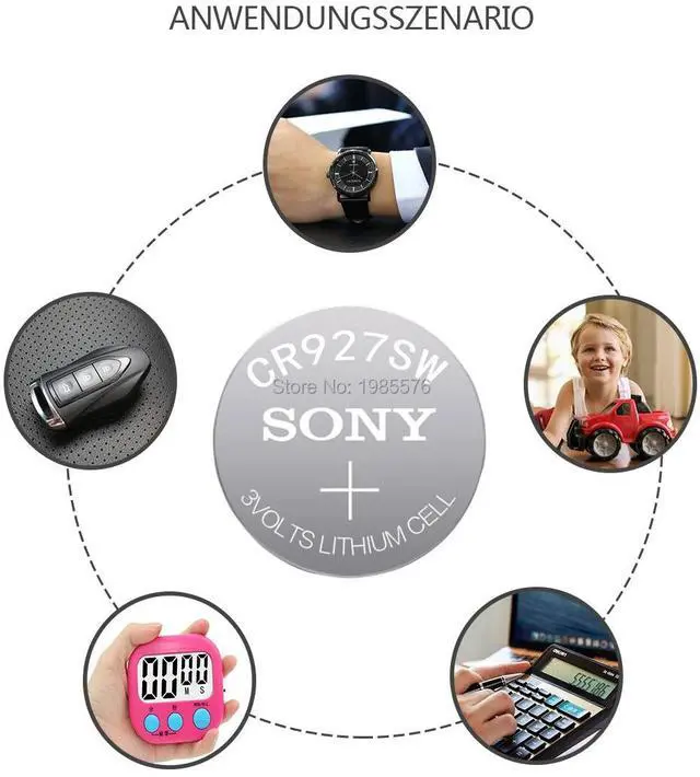 Alt view image 6 of 6 - 4PCS/lot For Sony 1.55V 395 SR927SW 399 SR927W AG7 LR927 button cell Watch Coin Battery Silver Oxide MADE IN JAPAN