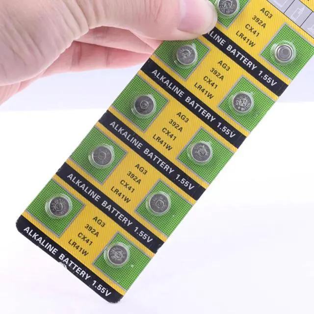 Alt view image 2 of 5 - 20PCS/lot AG3 392A L736 LR41 392 384 SR41SW CX41 192 button cell Coin Battery for watch ,20pcs 1.55V AG3 Alkaline Battery