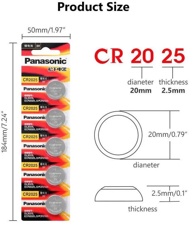 Alt view image 2 of 6 - cr2025 15 X brand  battery for 3v button cell coin batteries for watch computer cr 2025 For Toys