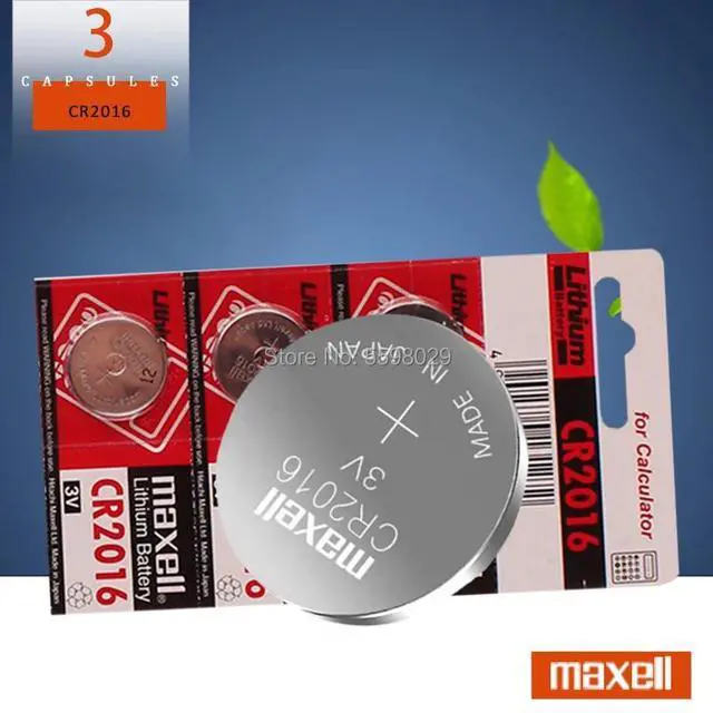Main image of 3pcs brand For maxell cr2016 BR2016 DL2016 LM2016 KCR2016 ECR2016 3v button cell coin lithium batteries for watch