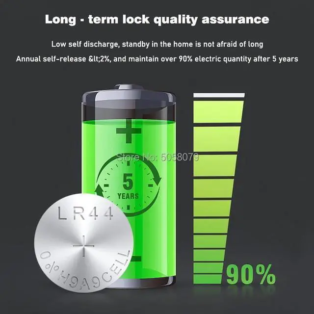 Alt view image 6 of 6 - 10PCS Button Battery 1.55V AG13 LR44 L1154 SR47 SG13 SR1154 SP76 pila SR44 G13A G13 AG 13 Alkaline Button Cell Coin Batteries
