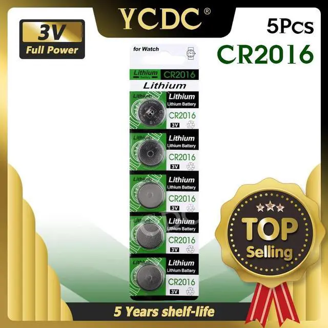 Main image of 5pcs/card 3V CR 2016 CR2016 Button Batteries LM2016 BR2016 DL2016 Cell Coin Lithium Battery For Watch Electronic Toy Calculators