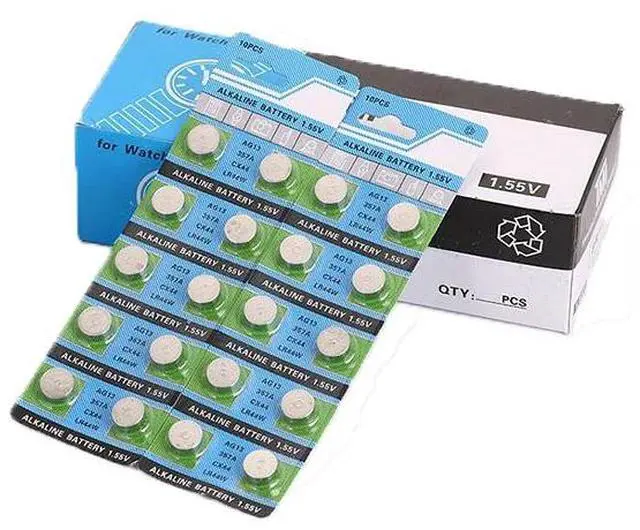 Alt view image 4 of 6 - DEAH 10PCS 1.55V AG13 LR44 Alkaline Cell Coin Battery AG 13 LR44W LR1154 SR44 A76 357A 303 357 Button Batteries For Watches Toys
