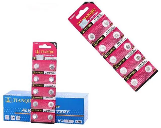 Alt view image 3 of 6 - High Power 10 Pieces 1.55V SR626SW 377 V377 177 L626 AG4 SR66 Button Coin Cell Battery Batteria Long Life Expantancy