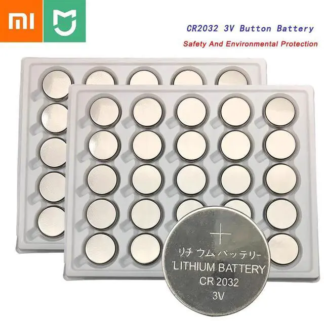 Main image of XIAOMI Mijia Button Battery CR2032 Lithium Battery 3V Motherboard Set-top Electronic Scale Car Key 5Pcs Thermometer Pro Battery