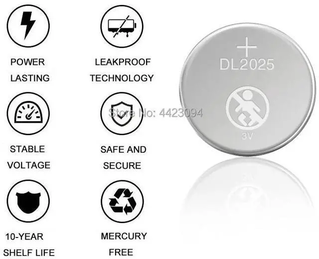 Alt view image 4 of 5 - 8pc brand for DURACELL cr2025 ECR2025 BR2025 DL2025 KCR2025 LM2025 3v button cell coin lithium batteries for watch