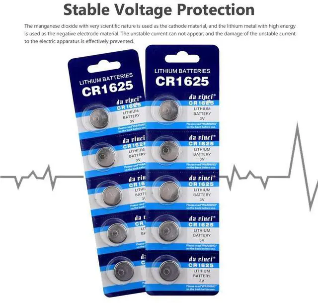 Alt view image 4 of 6 - 5Pcs Lithium CR1625 Batteries BR1625 ECR1625 LM1625 KCR1625 CR 1625 Watch Calculator 3V Button Coin Cell Battery Dia.1.6cm