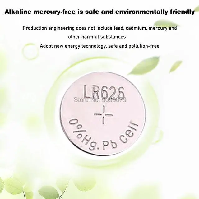Alt view image 4 of 6 - 10PCS 377 Battery AG4 LR626 626 1.55V sr626sw CX66 Watch Button Cell Battery For Watch Toys Remote Coin Battery
