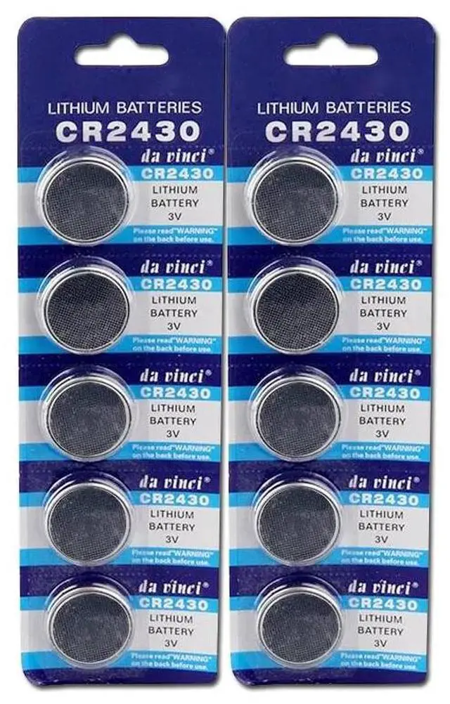 Alt view image 5 of 6 - 10PCS/LOT CR2430 Lithium Battery 3V CR 2430 DL2430 BR2430 ECR2430 for Watch Computer Calculator Control Toys Button Batteries