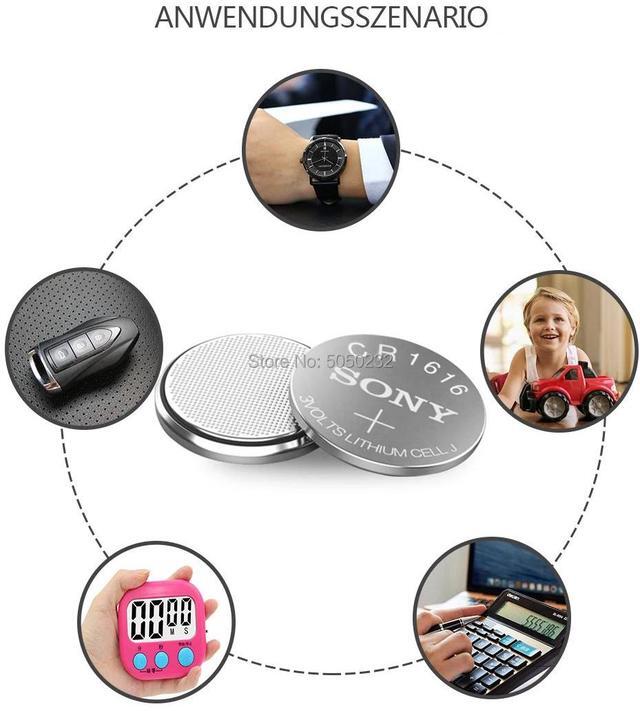 Alt view image 6 of 6 - 5PCS CR1616 Button Cell Coin Batteries FOR SONY cr 1616 3V Lithium Battery DL1616 ECR1616 LM1616 For Watch Toys