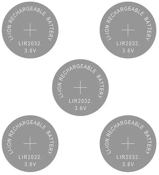 Alt view image 2 of 3 - Li-ion Rechargeable Battery LIR2032 3.6V Lithium Button Coin Cell Batteries Watch Cells LIR 2032 Replaces CR2032/ML2032