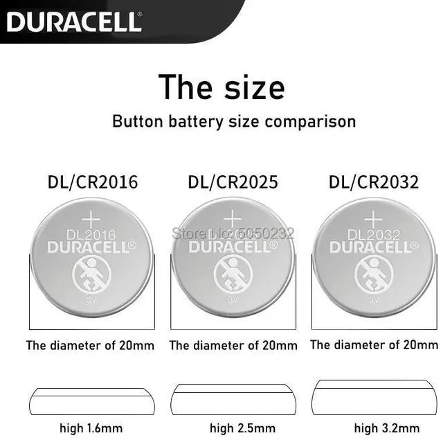 Alt view image 2 of 6 - 12PCS for DURACELL CR2016 Button Cell Battery 3V Lithium Batteries for Watch Toy Computer Calculator Control DLCR 2016