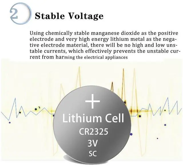 Alt view image 4 of 6 - 5Pcs/Lot PKCELL CR2325 3V BR2325 ECR2325 CR 2325 Lithium Battery Button Cell Batteries