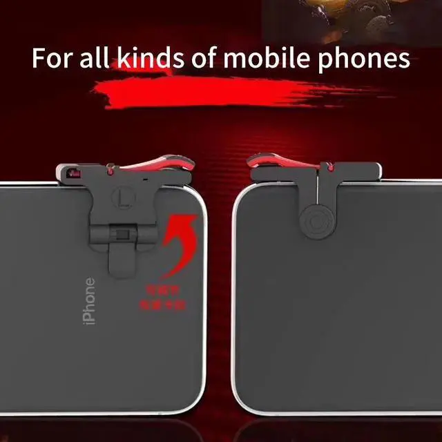 Alt view image 3 of 6 - D9 Mobile Game Gamepad Trigger Joystick Fire Button Controller Shooter for PUBG Handle For Phone Android iPhone PC Game Pad