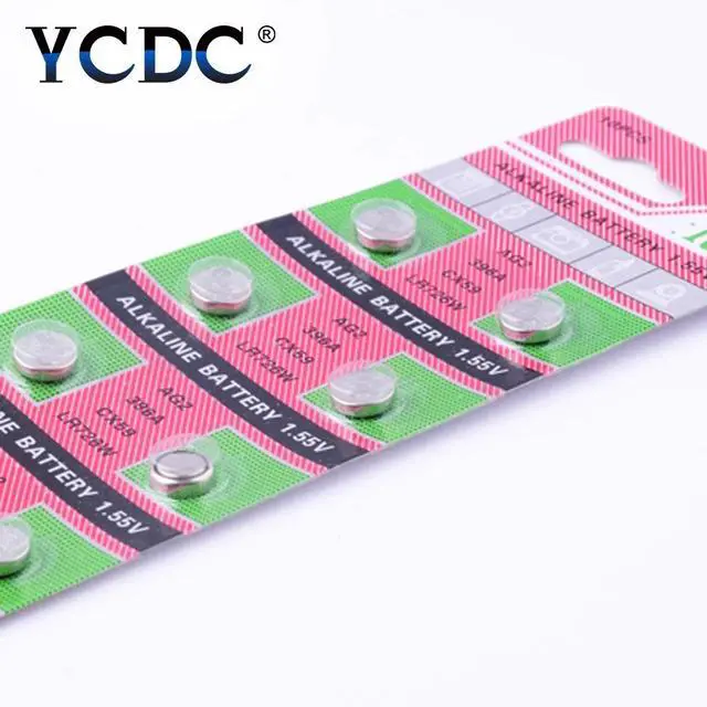 Alt view image 2 of 5 - 10 Pcs AG2 1.55V Alkaline Batteries G2 396A LR726 SR726W GP397 1164SO SR59W SR726 Coin Battery Button Cell For Watch Toys