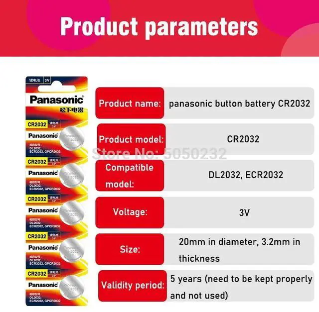 Alt view image 6 of 6 - 2020 Promotion Sale 15pcs 3V CR2032 CR 2032 Watch Clock Batteries Button Coins Pilas Calculator Lithium Battery
