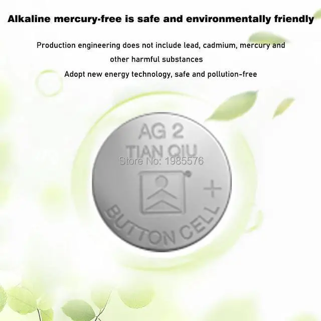 Alt view image 4 of 6 - 10pcs/pack LR726 396 AG2 Button Battery SR726 196 Cell Coin Alkaline Batteries 1.55V SG2 SR9 726 LR59 For Watch Toys Remote