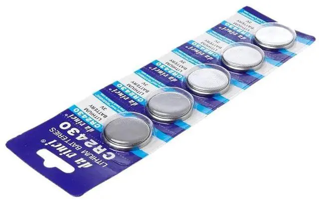 Alt view image 4 of 6 - 5PCS Button Battery CR2430 3V Electronic Lithium Coin Cell Batteries DL2430 BR2430 ECR2430 KL2430 EE6229 Watch Toy Headphone