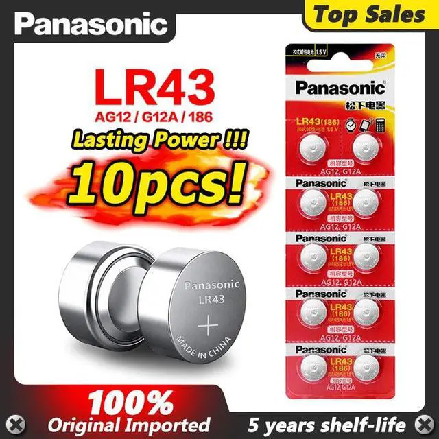 Main image of AG12 Battery LR1144 LR43 Coin Button Cells 1.5V Alkaline For Watch Toys digital camera camcorder PDA MP3 player 10Pcs