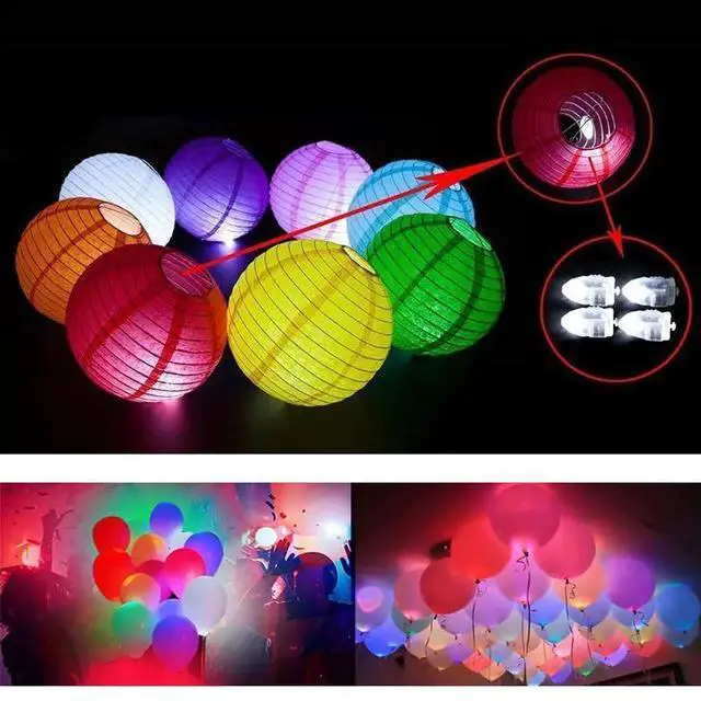 Alt view image 6 of 6 - 10pcs Mini Small LED Lamps Flash Balloon Light No Lines Luminous Lantern For Latex Balloons Paper Lanterns Christmas Wedding Bir