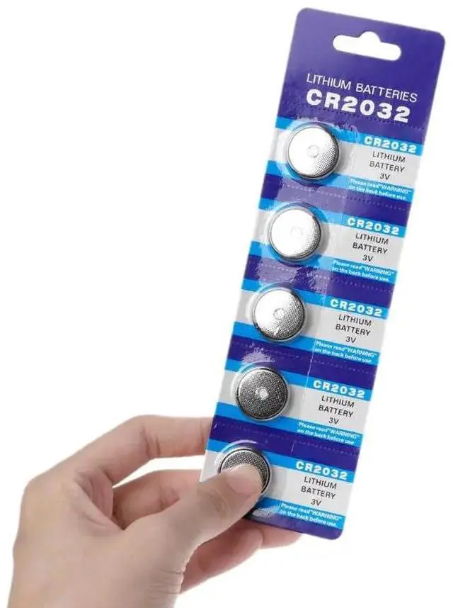 Alt view image 6 of 6 - 5PCS Button Battery 3V CR2032 BR2032 DL2032 ECR2032 Cell Coin Lithium Li-ion Batteries Watch Computer LED Light Electronic Toy