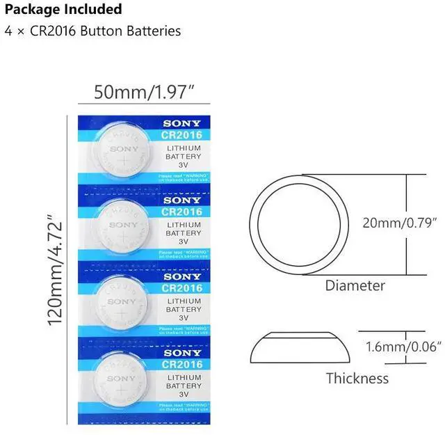 Alt view image 3 of 6 - 2020  4pcs/lot Brand  Battery  cr2016 3v button cell coin batteries for watch computer cr 2016 DL2016 KCR2016