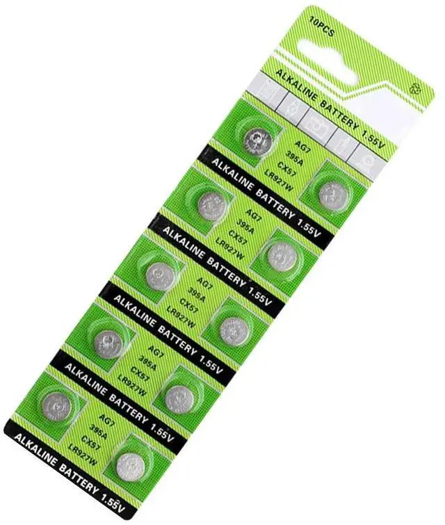 Alt view image 5 of 6 - 10pcs/lot 1.55V AG7 LR927 LR57 395A Cell Coin Alkaline Battery SR927W 399 GR927 For Cholesterol Testing Meters Button Batteries
